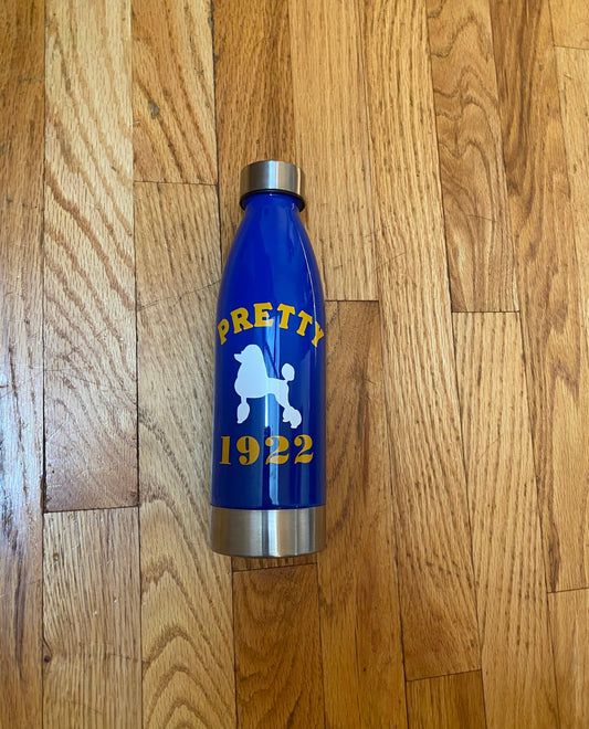 Blue Poodle Water Bottle