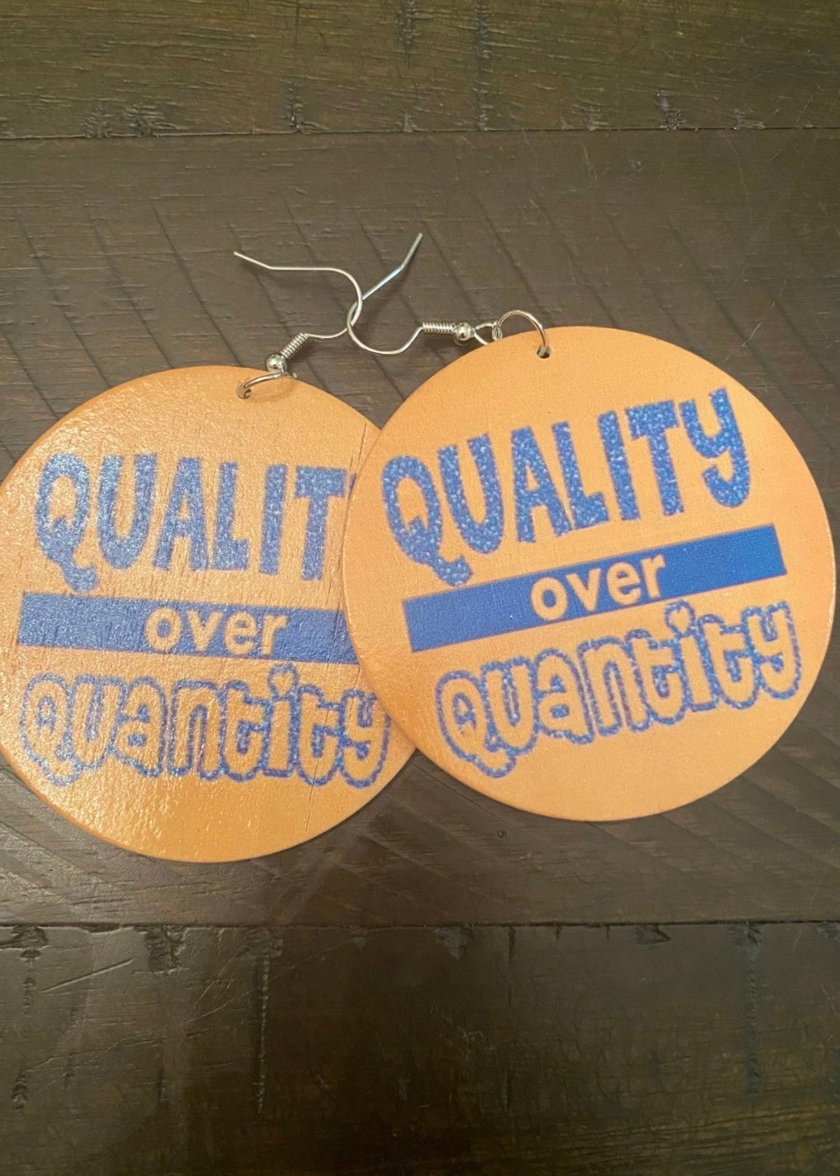 Quality over Quantity Wooden Earrings