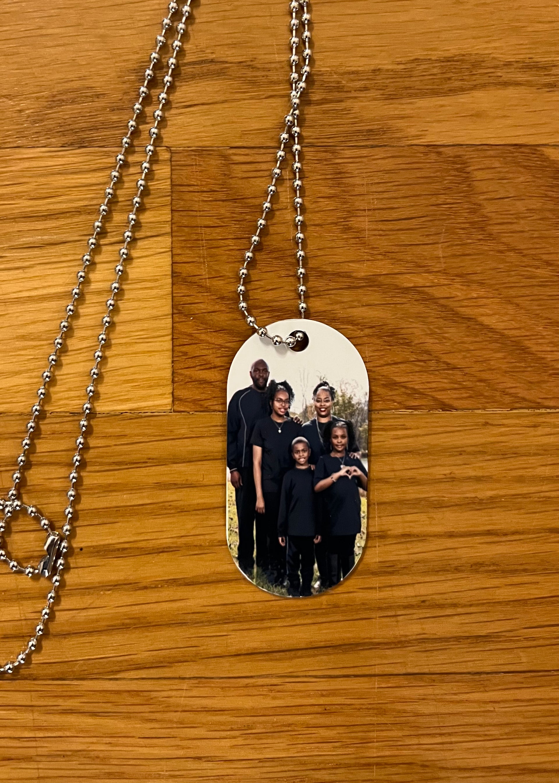 Stainless Steel Plain Dog Tag Pendant Necklace with 22